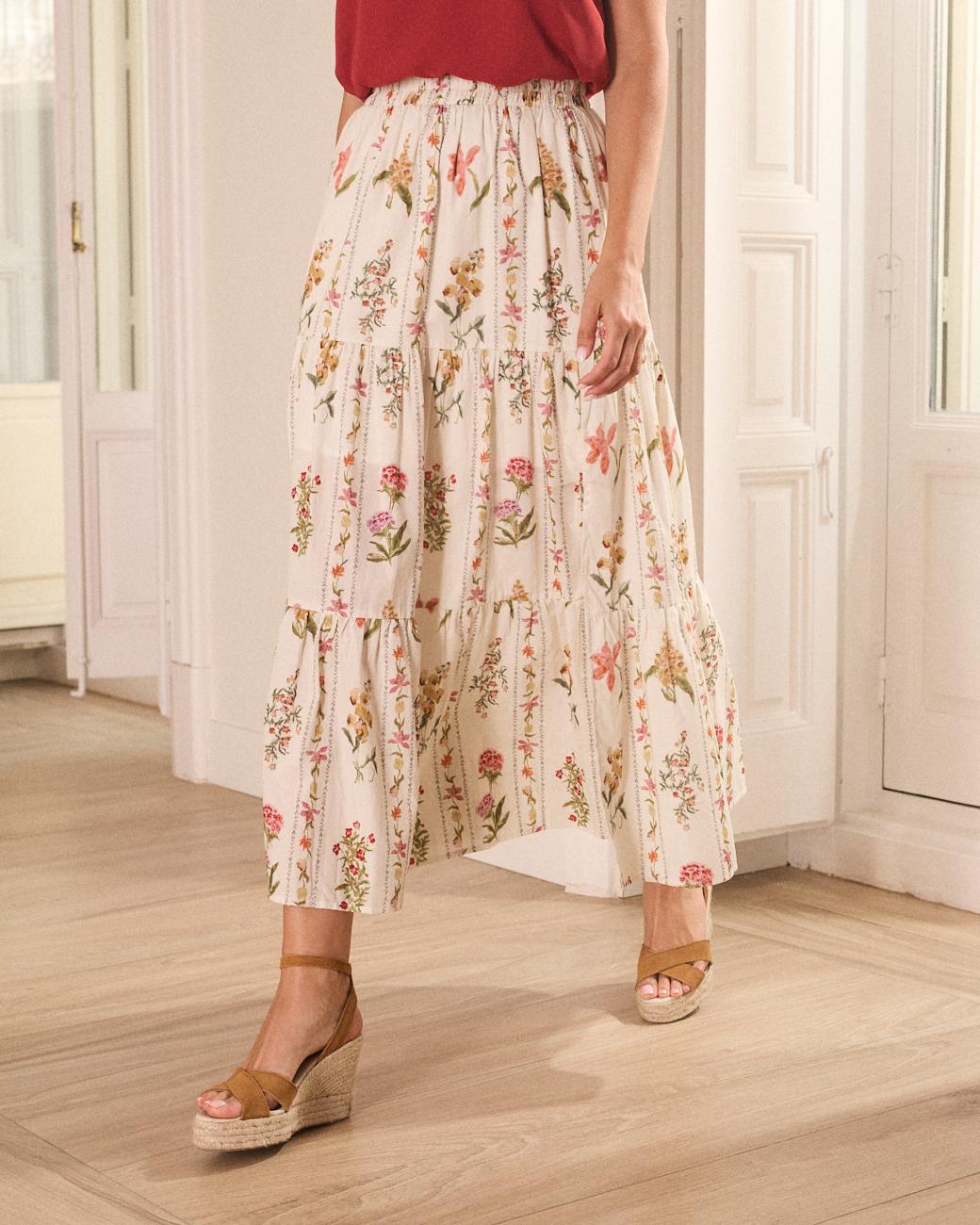 Saia Estampada Nicole