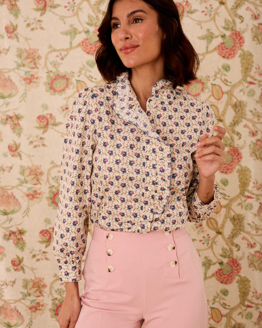 Camisa com Folho Greta