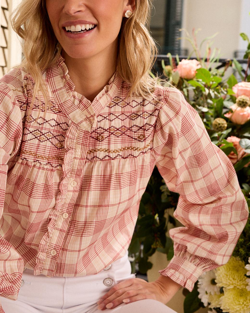 Camisa às Quadrados Camélia
