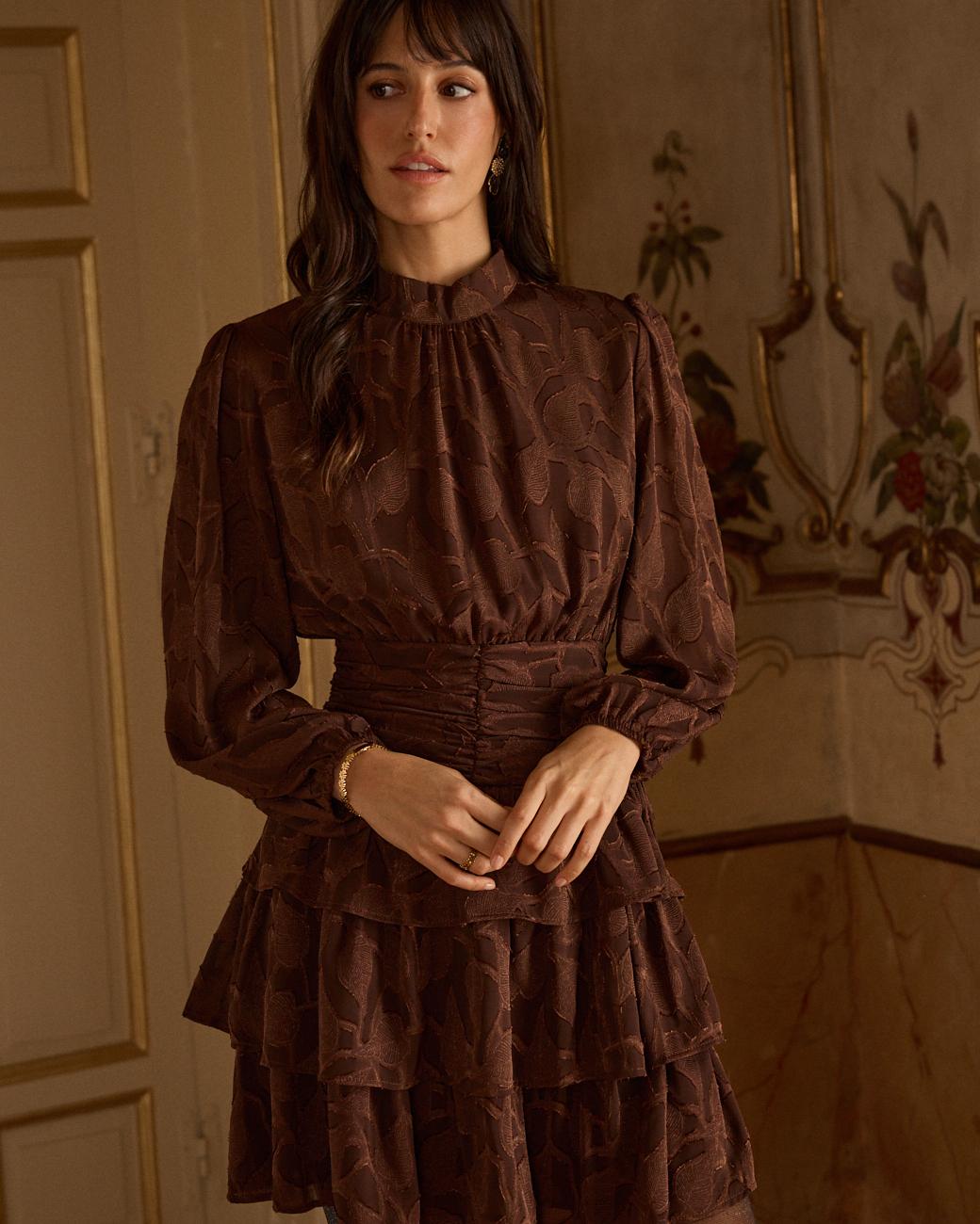 Vestido com Gola Alta Marian