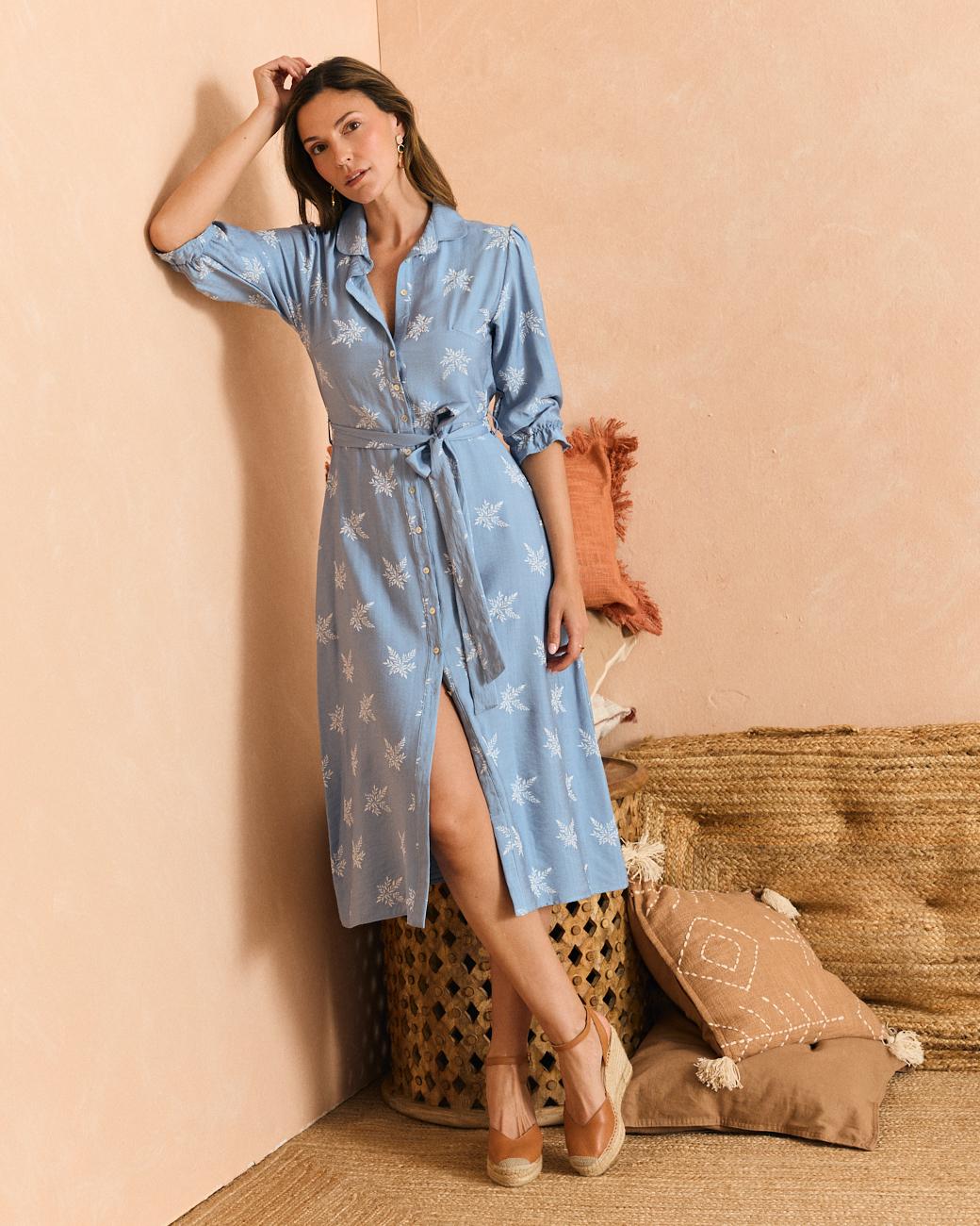 Vestido Celeste Virgi