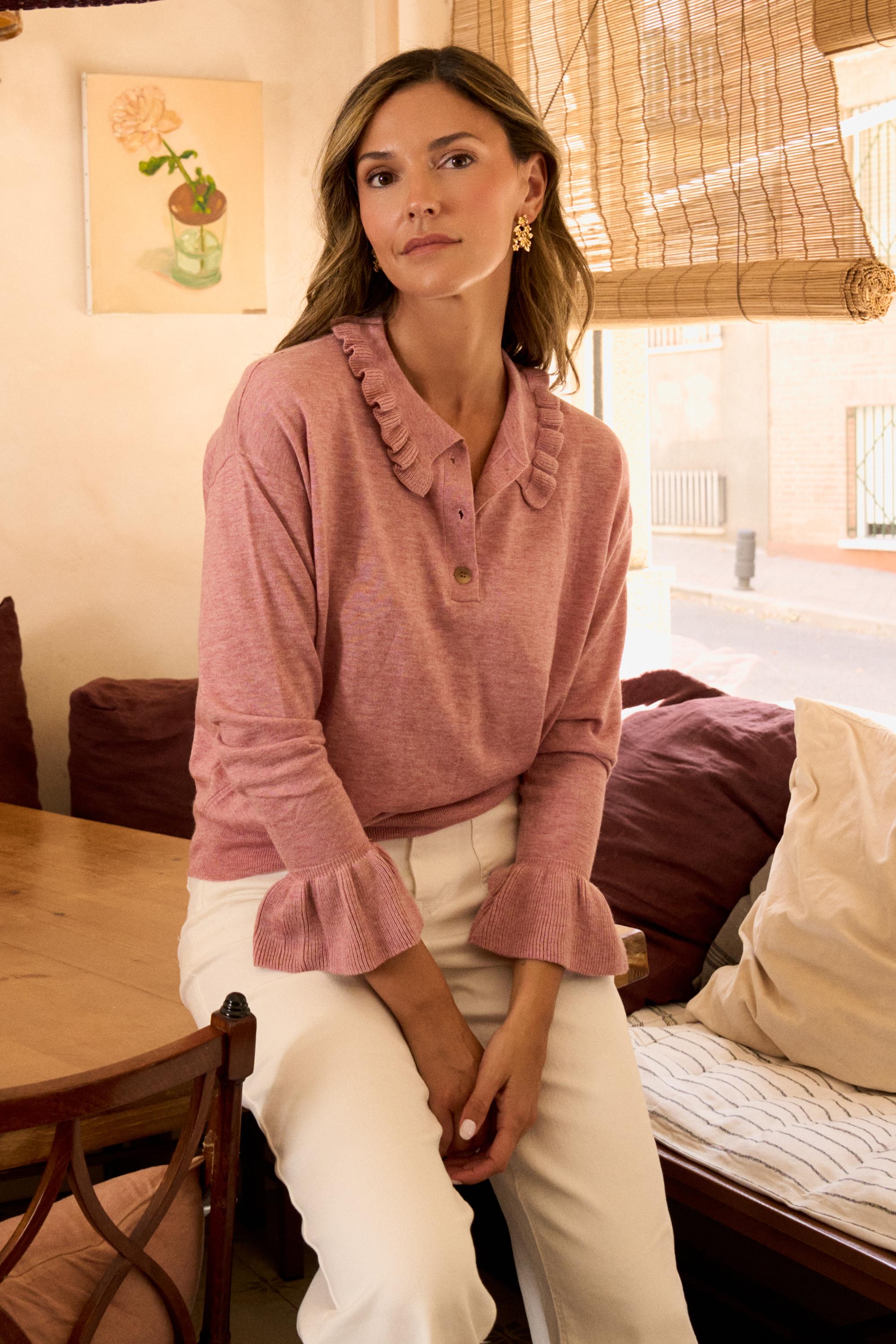 Camisola com folhos Silvane