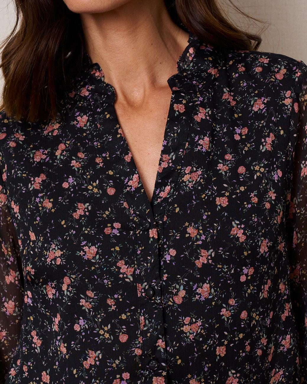 Camisa com Flores Nina
