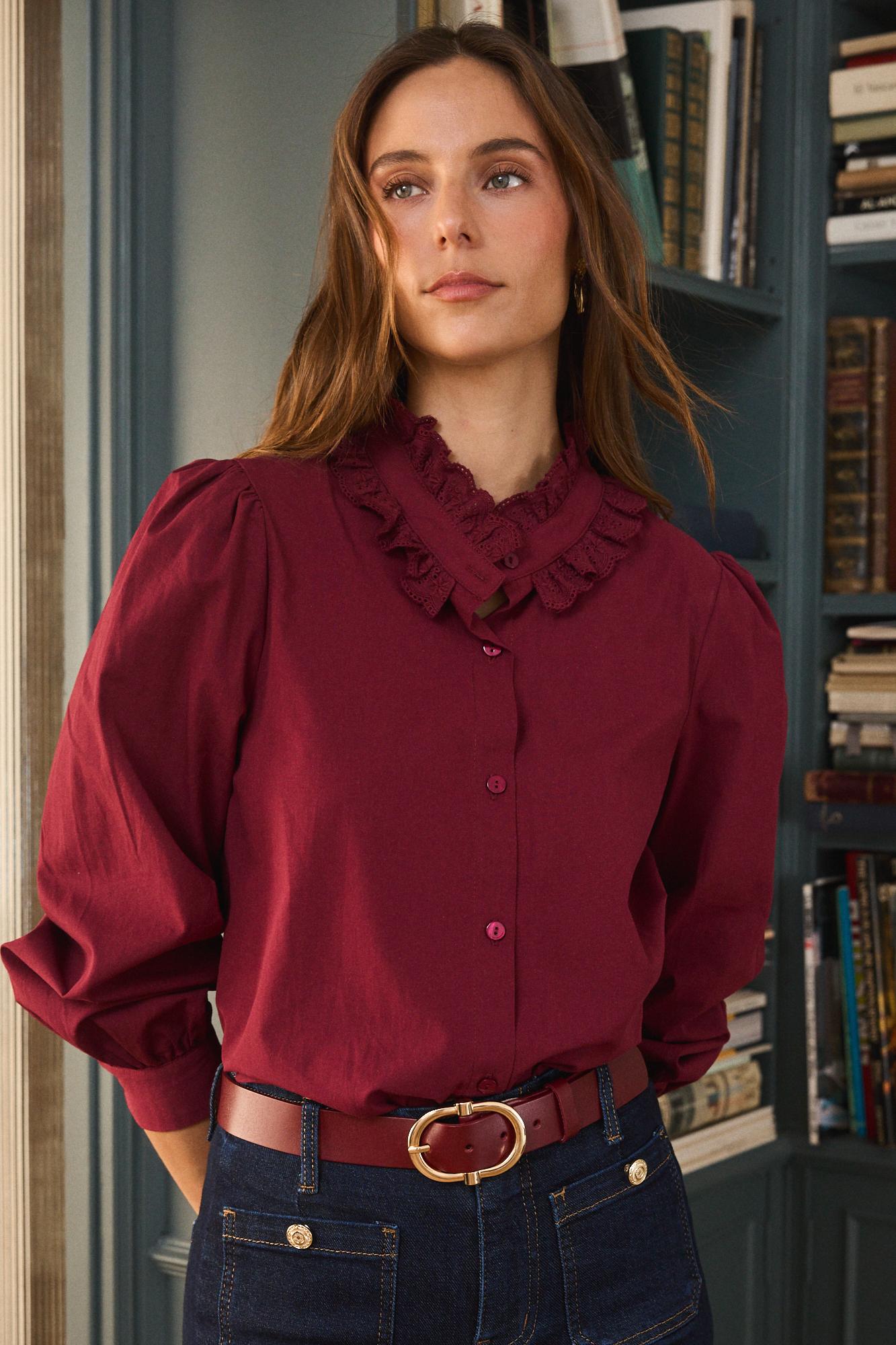 Camisa com gola Rinna
