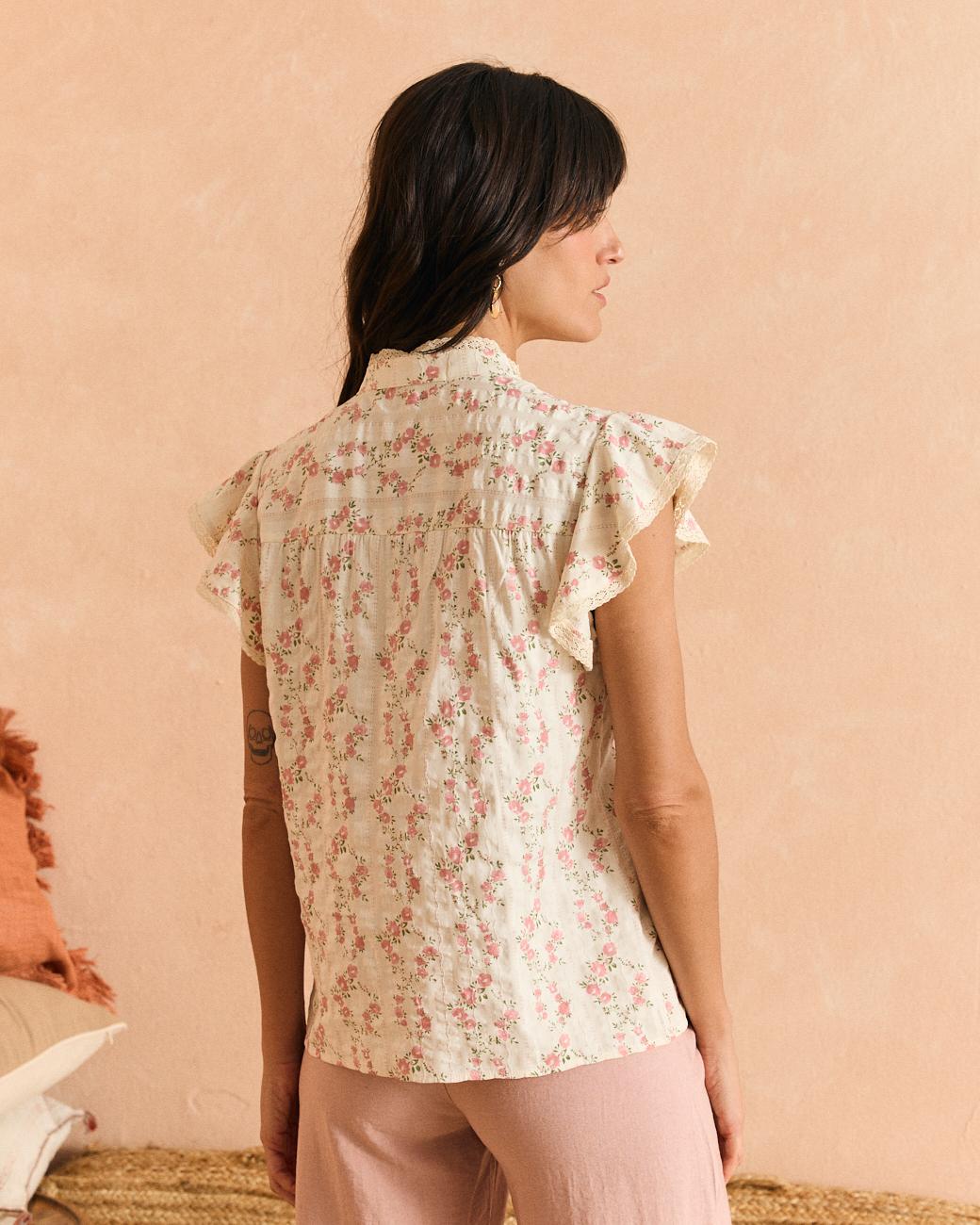 Camisa com flores Anais