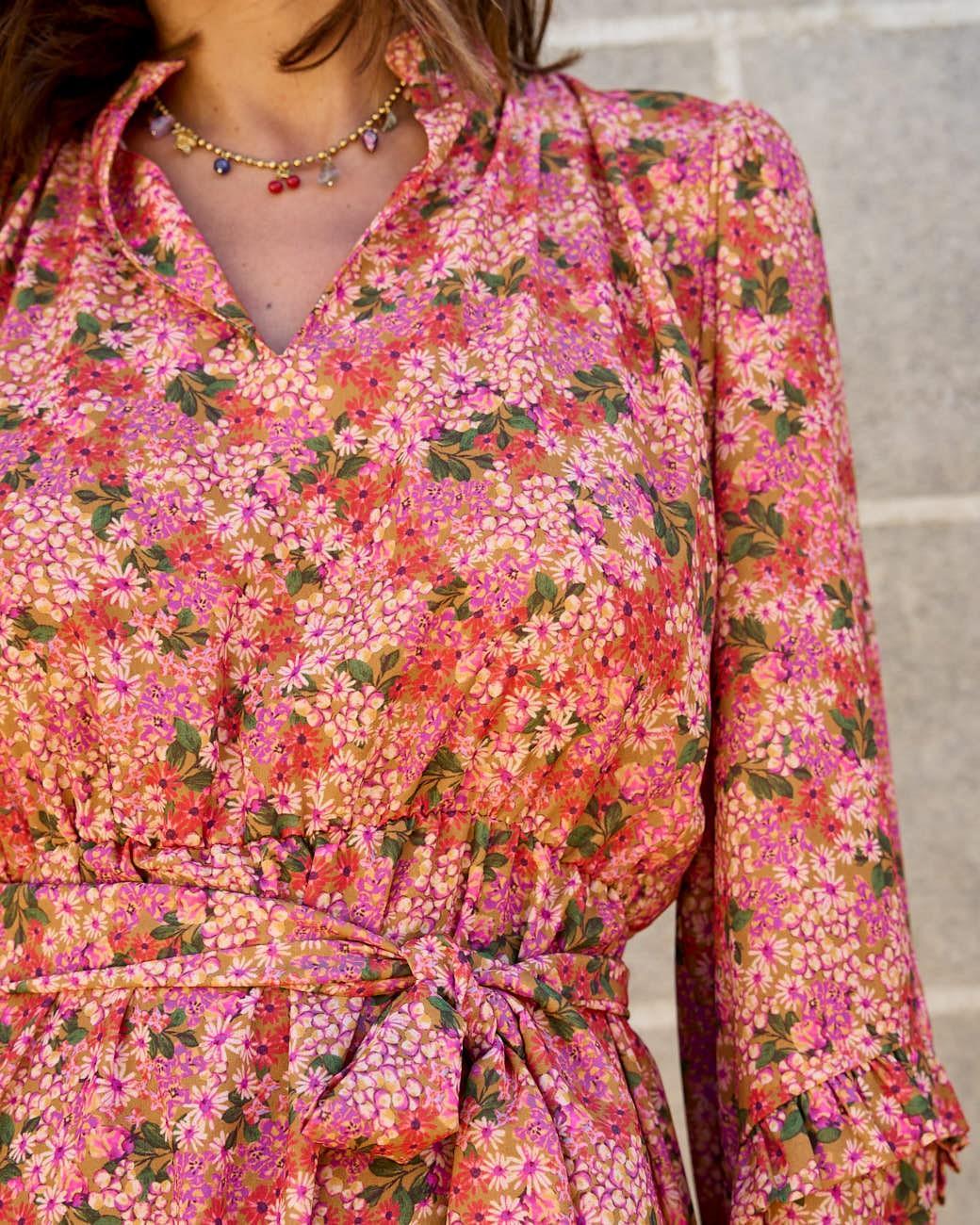 Vestido de Manga Comprida Adia