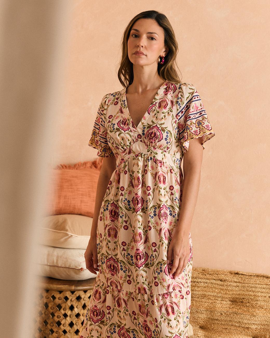 Vestido com Decote em V Tania