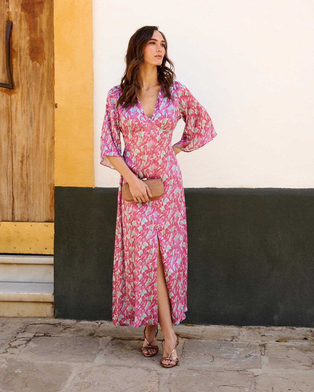 Vestido Estampado Violeta