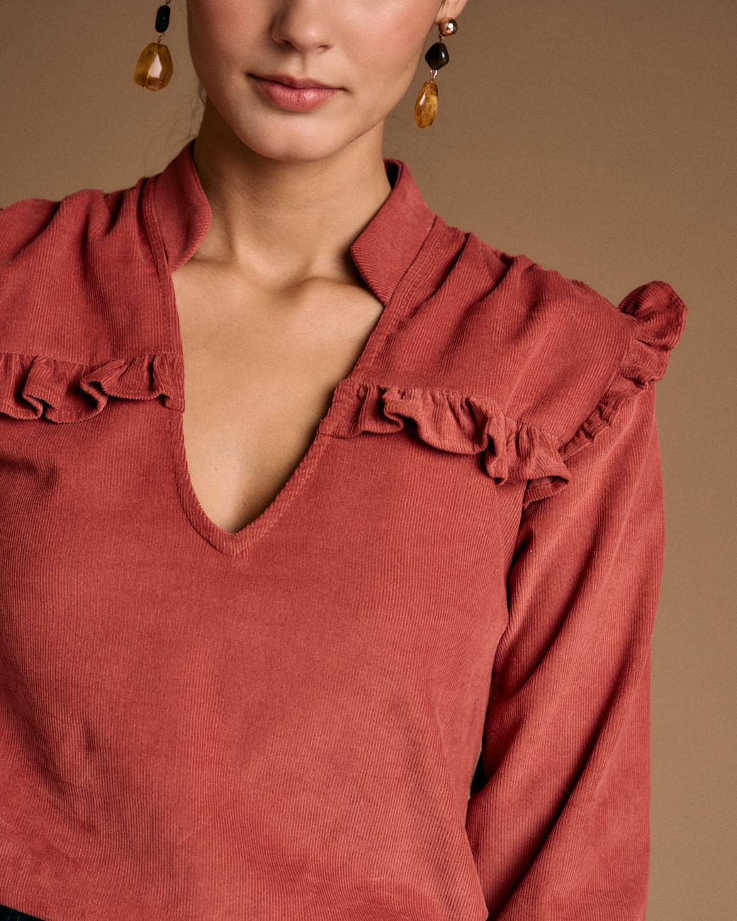 Blusa com folhos Vali