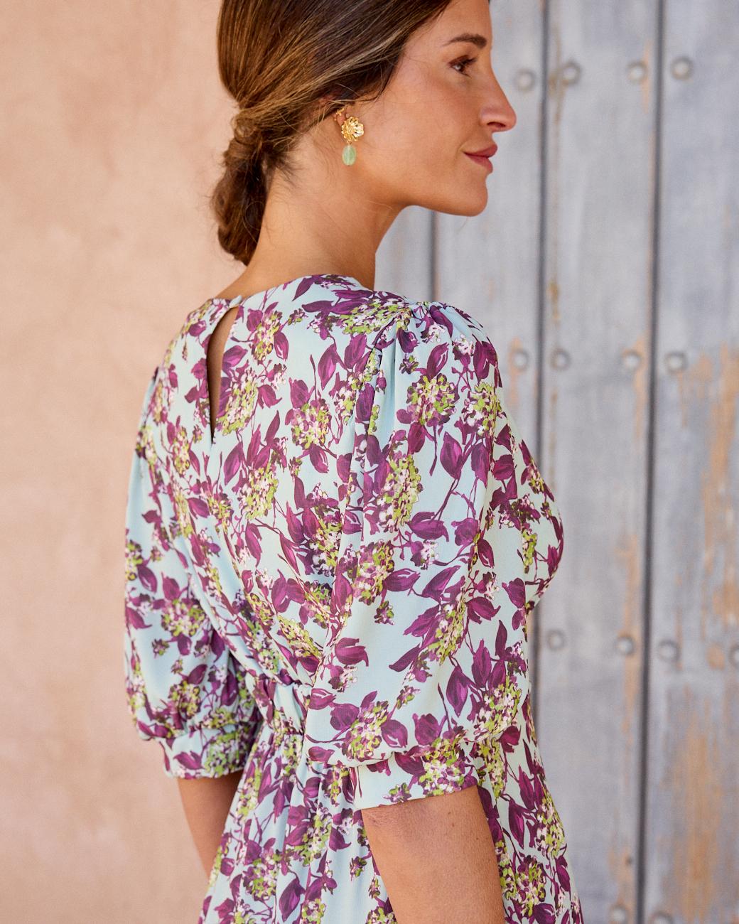 Vestido com Flores Joline