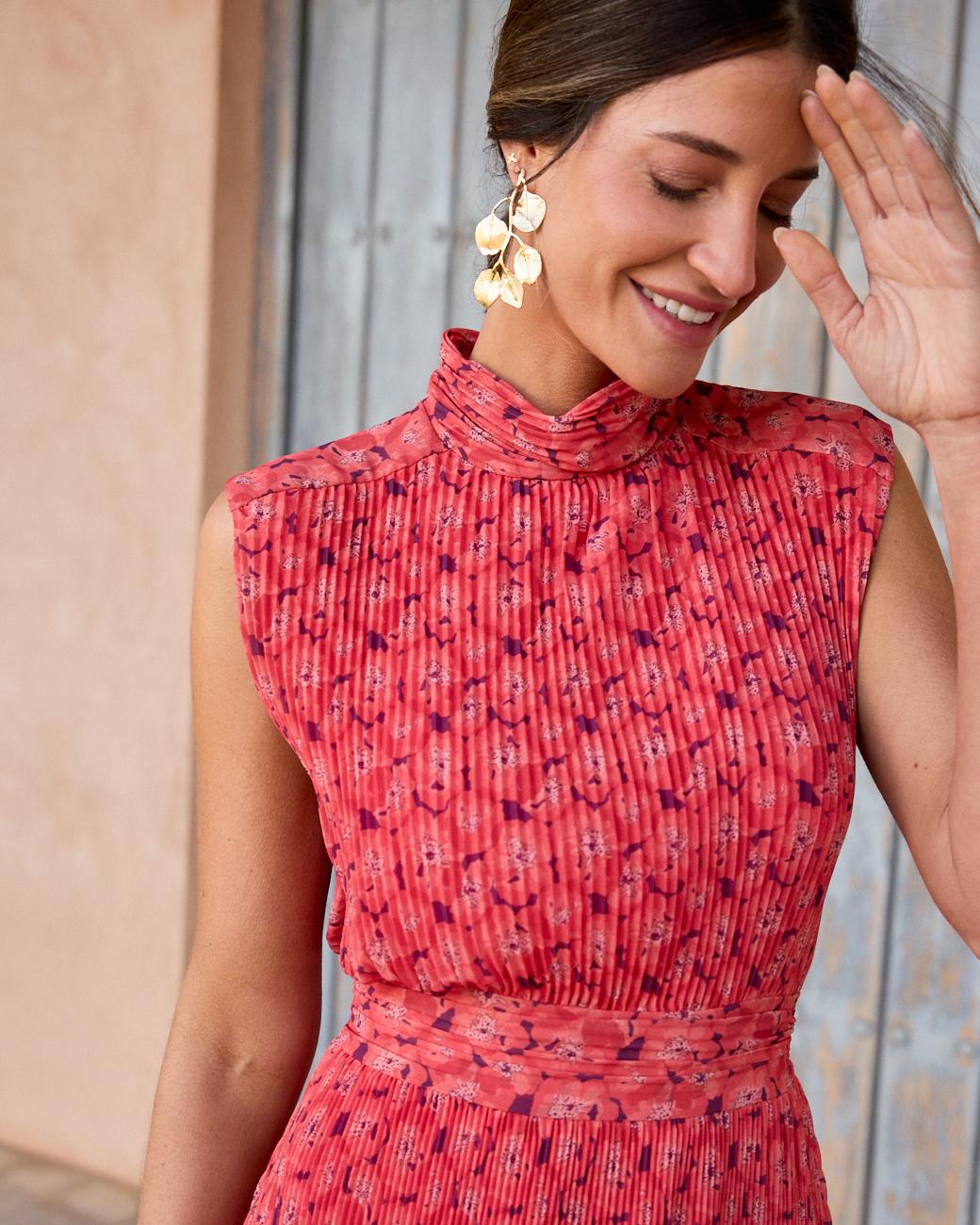 Vestido com flores Pertina