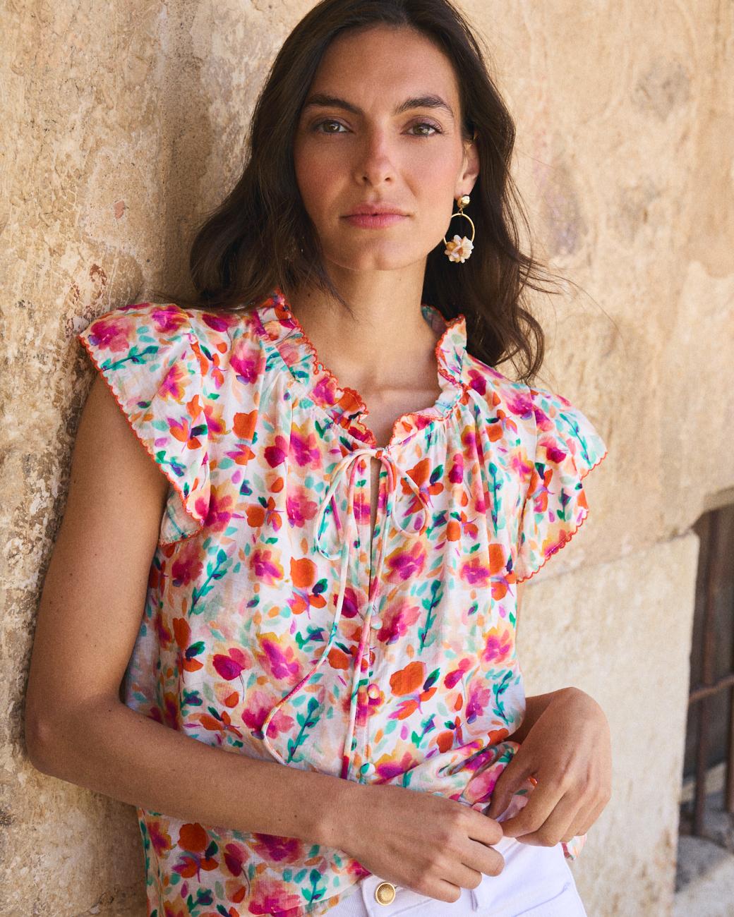 Camisa com Flores Agustina