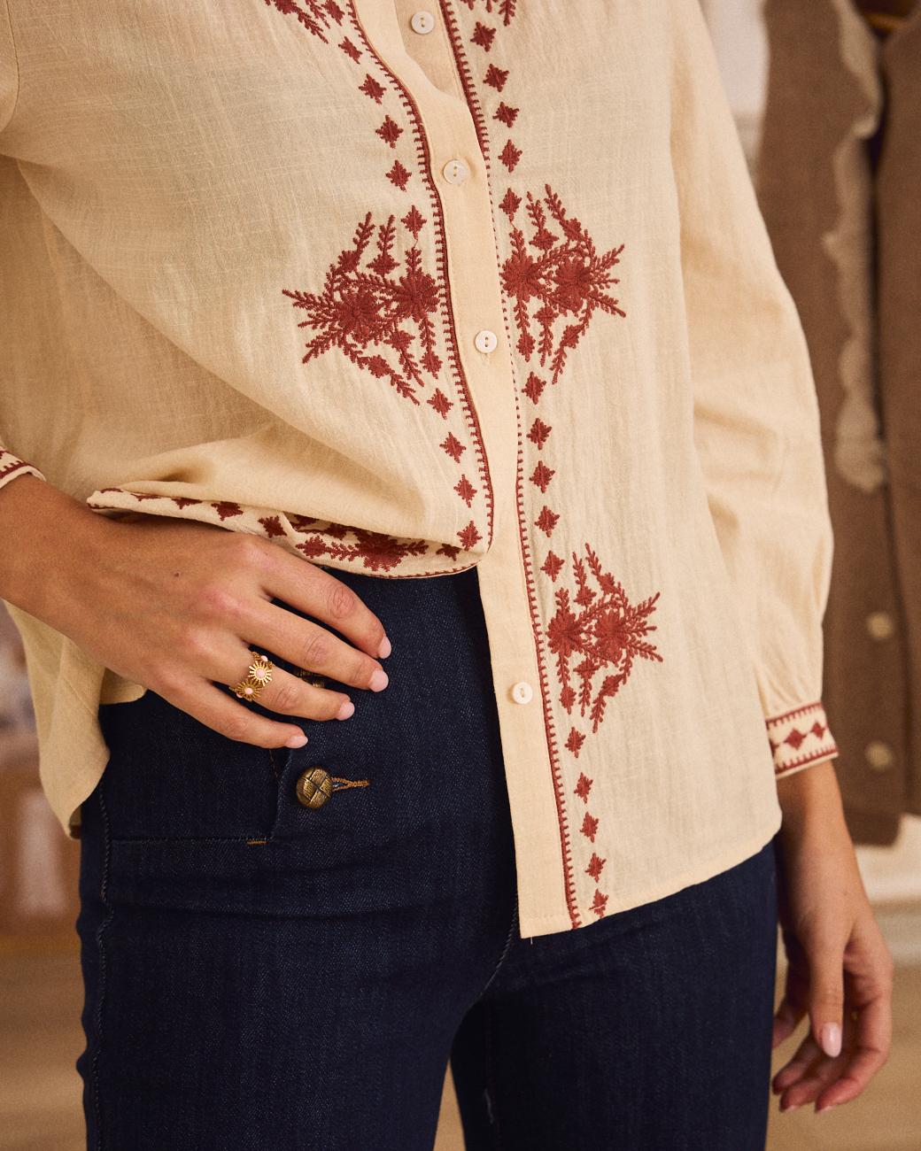 Camisa Bordados Vivienne