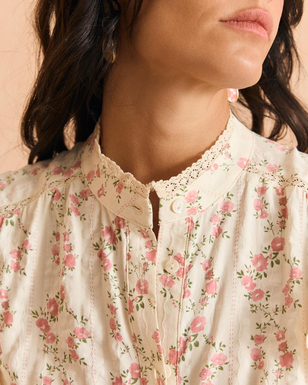 Camisa com flores Anais