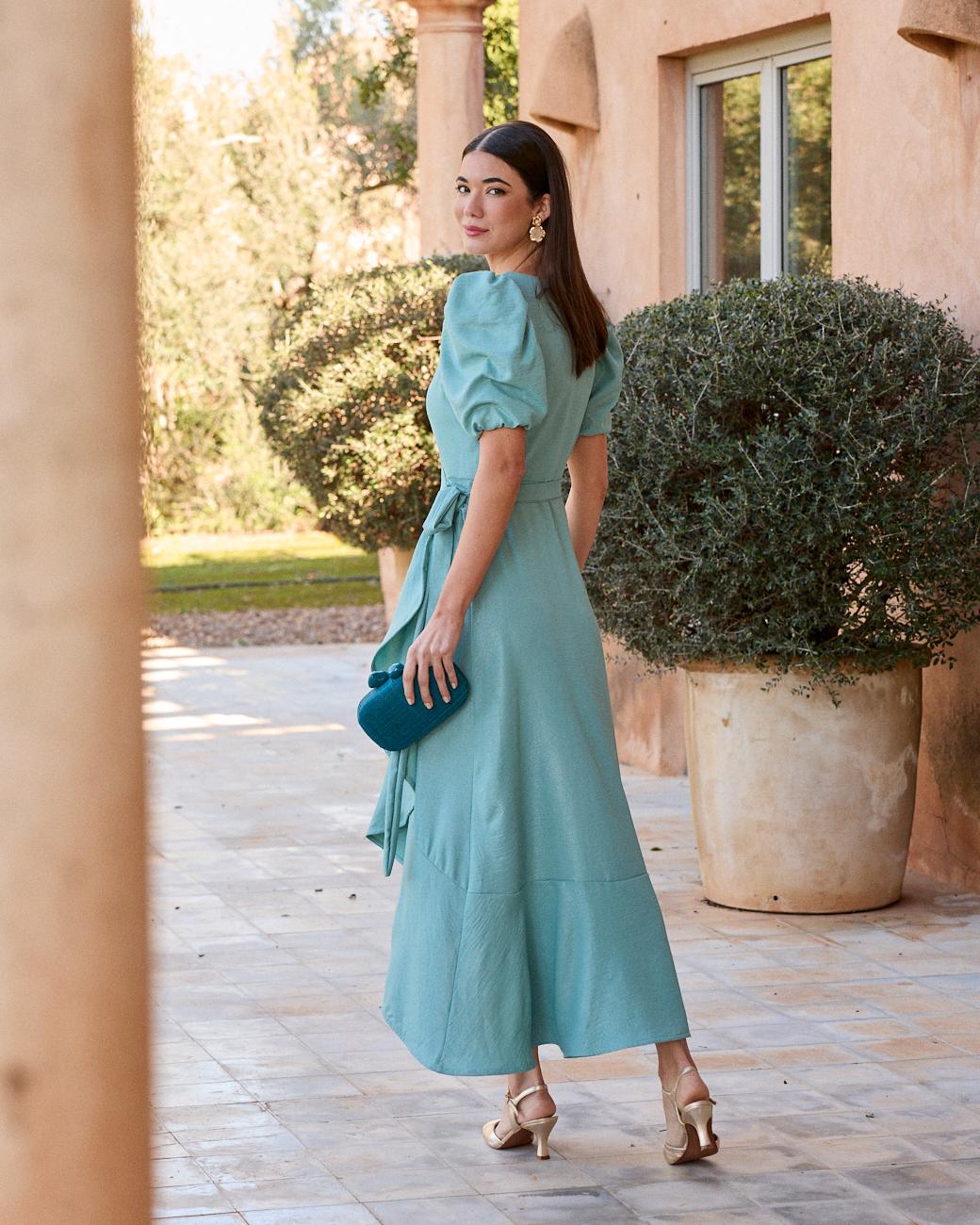 Vestido com Mangas Leane