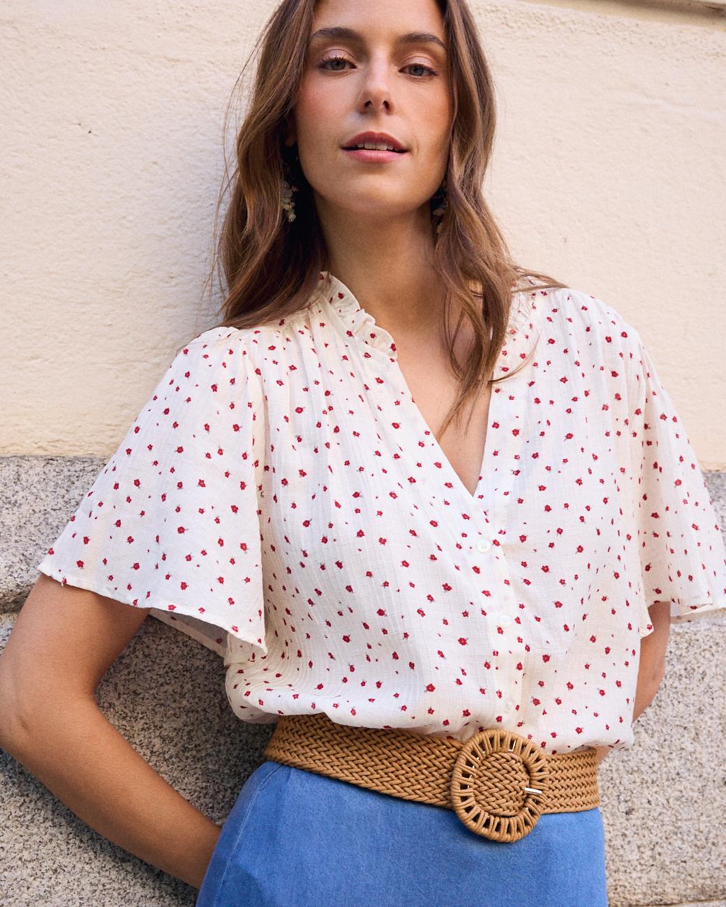 Camisa com Flores Belly
