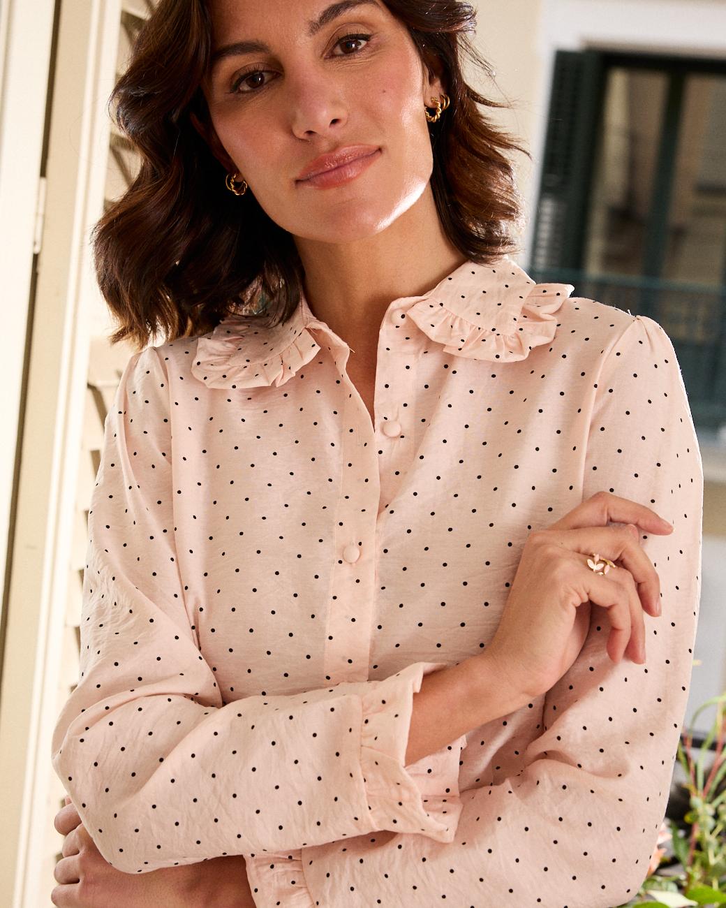 Camisa às bolinhas Ángela