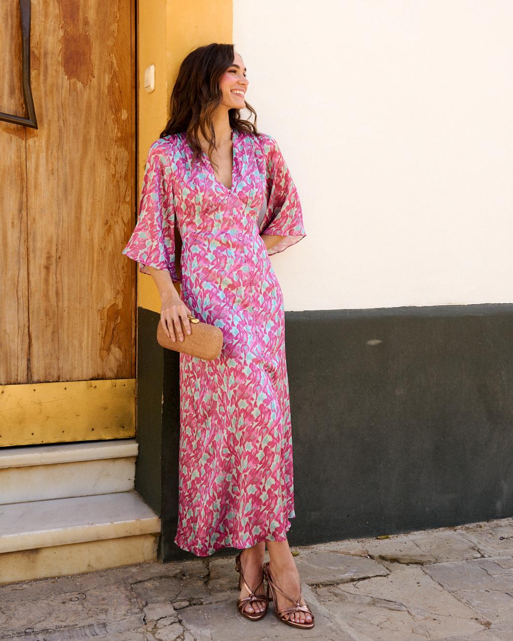 Vestido Estampado Violeta