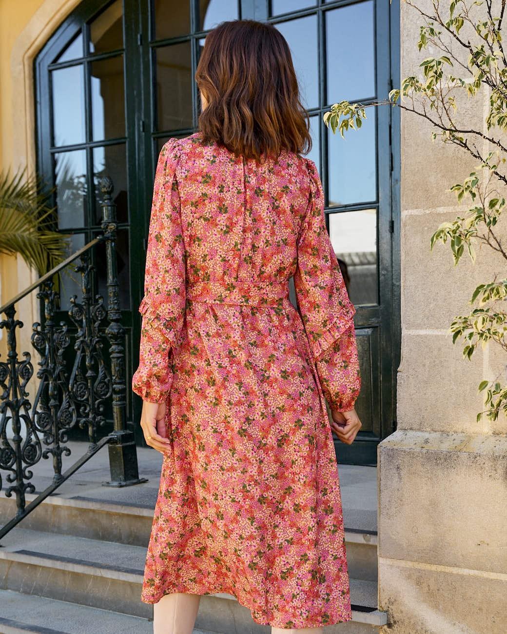 Vestido de Manga Comprida Adia
