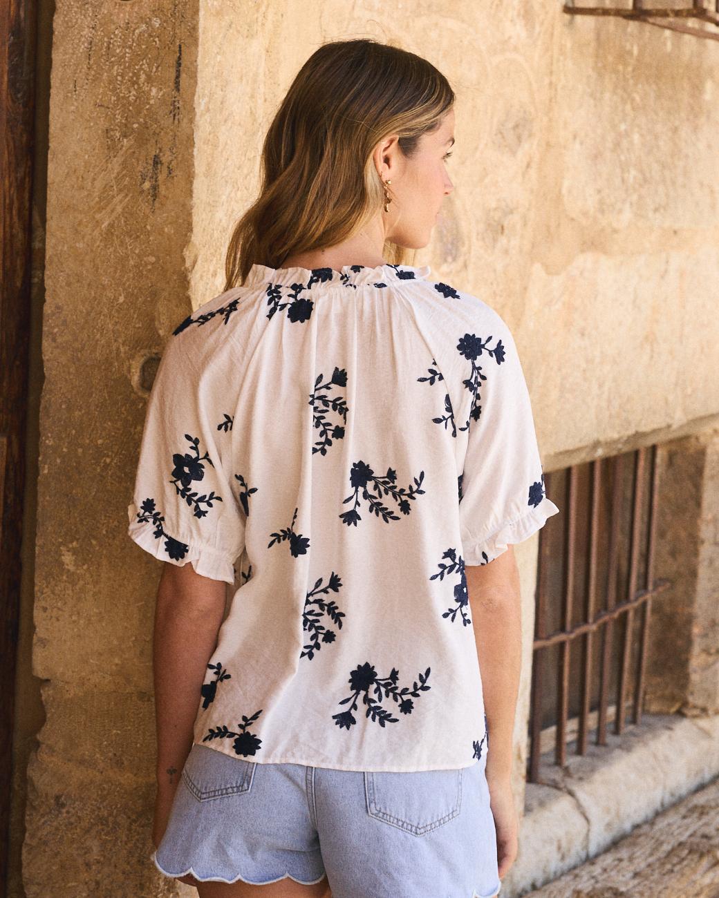 Camisa com Flores Meredith