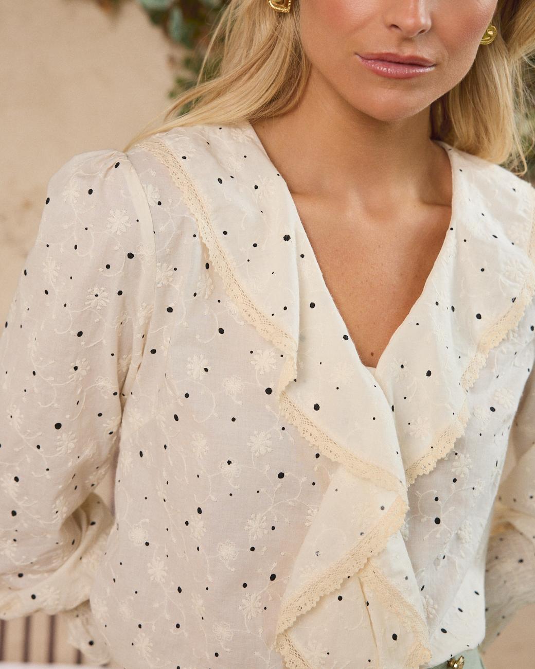 Camisa com folhos Lucía