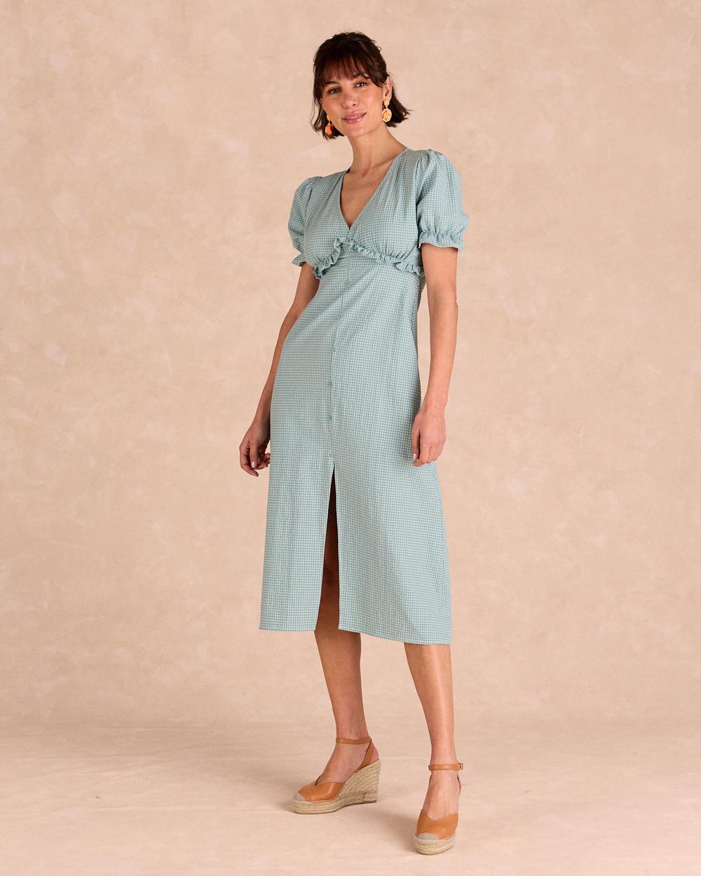 Vestido Largo Quadrados Giada