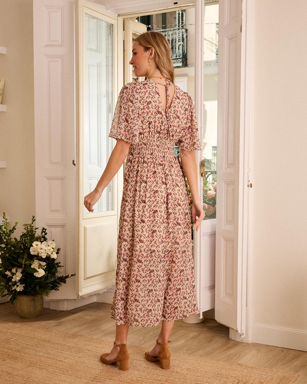 Vestido com Mangas Micaela