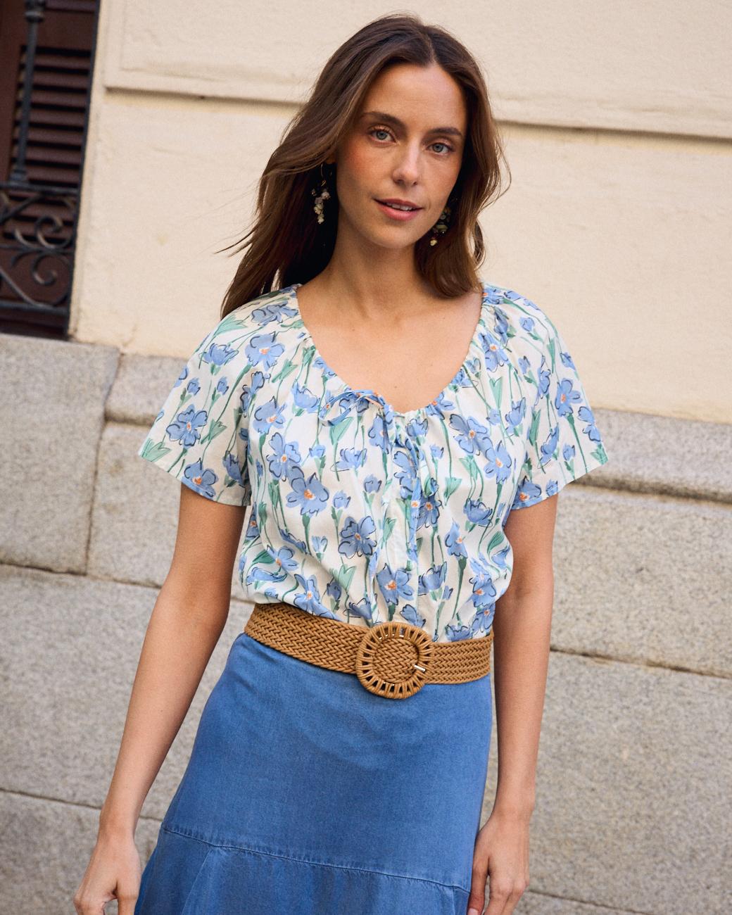 Camisa com Flores Freeda