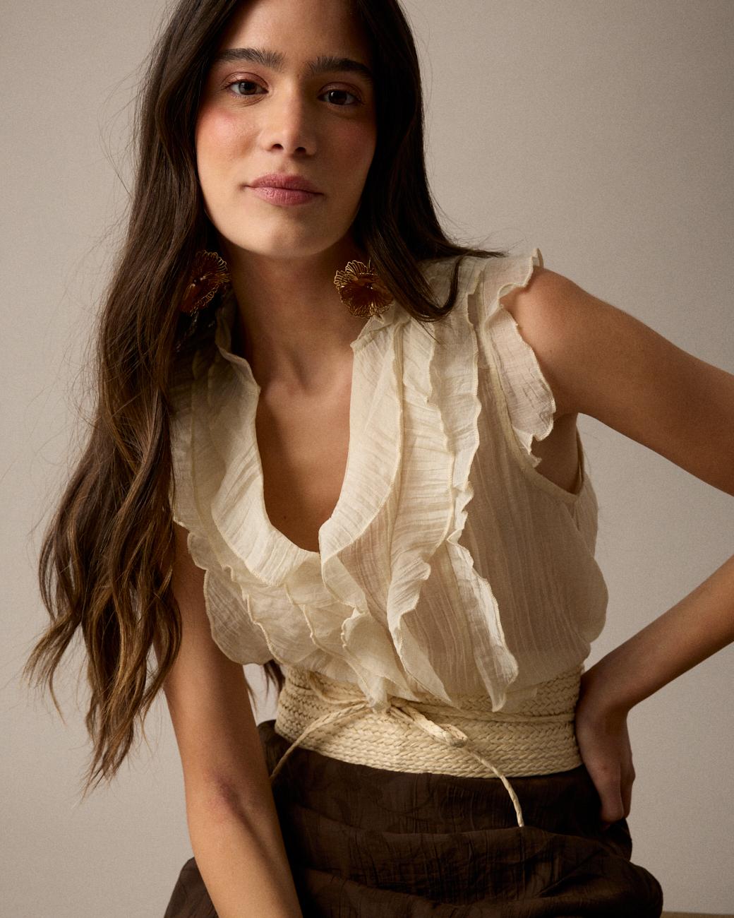 Camisa Folhos Irune