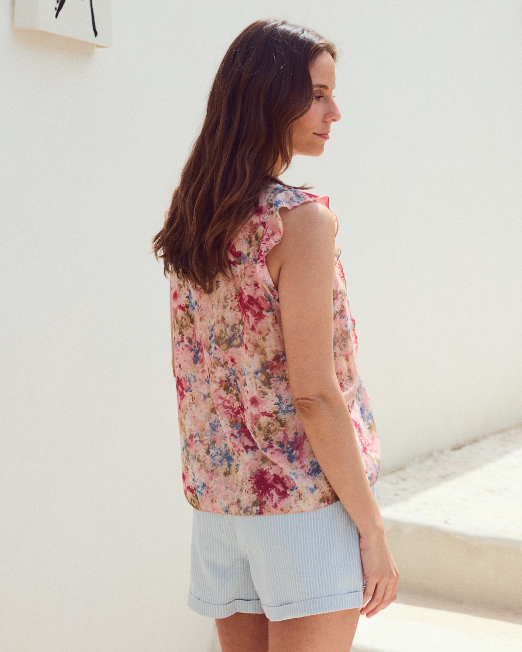 Camisa com flores Olga