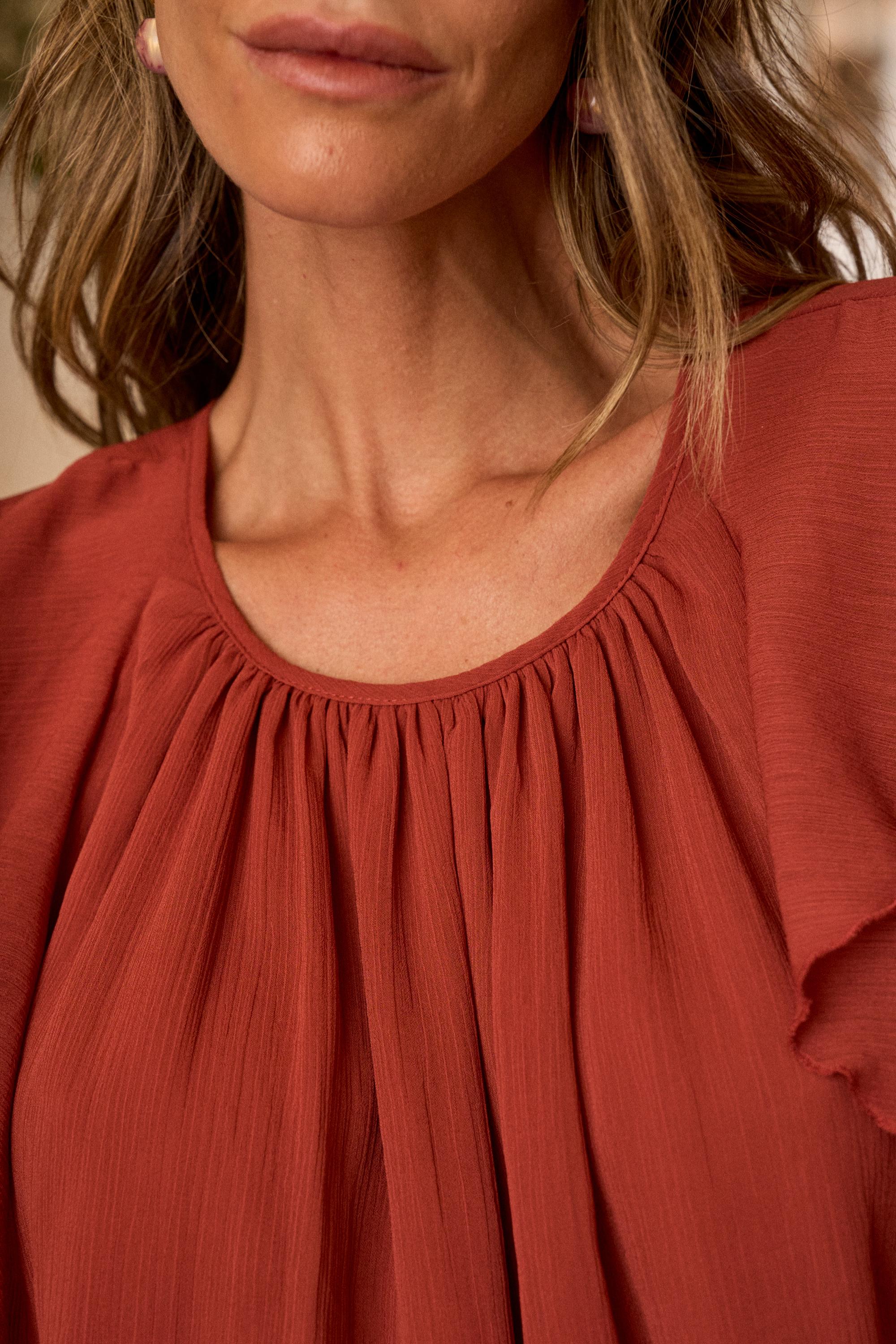 Blusa com folhos Inaya