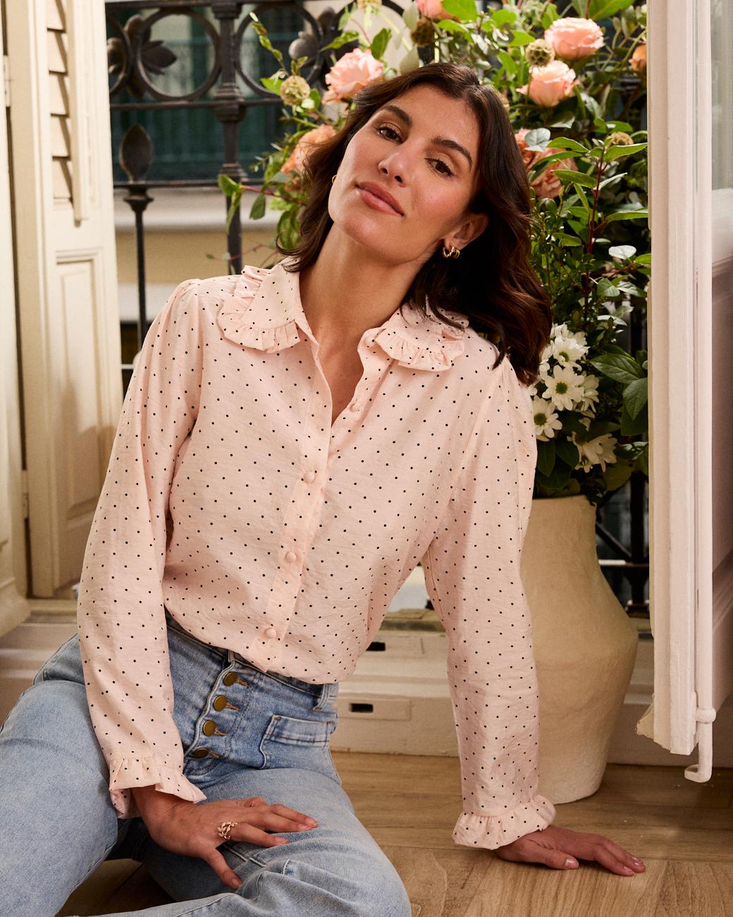 Camisa às bolinhas Ángela