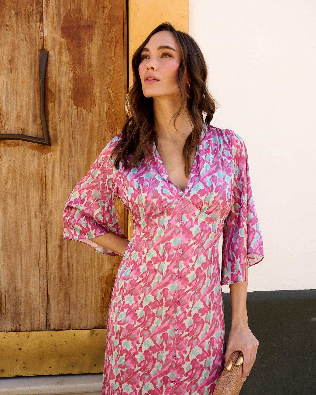 Vestido Estampado Violeta