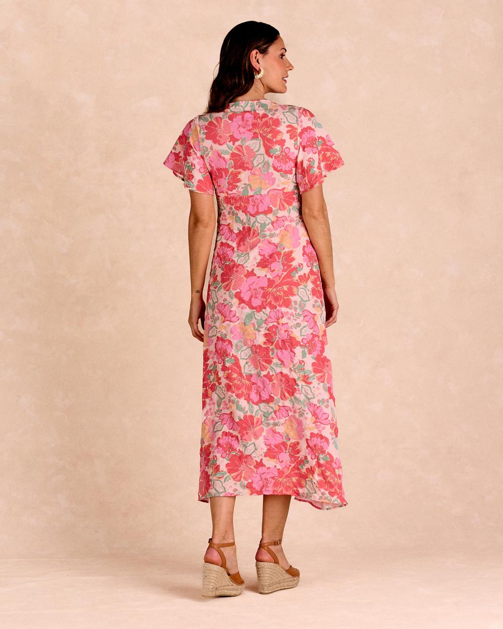 Vestido Longo de Flores Barina