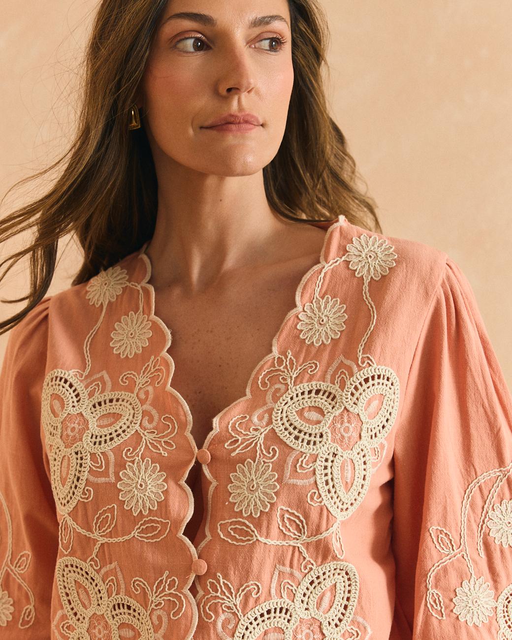 Camisa com Bordados Flavia