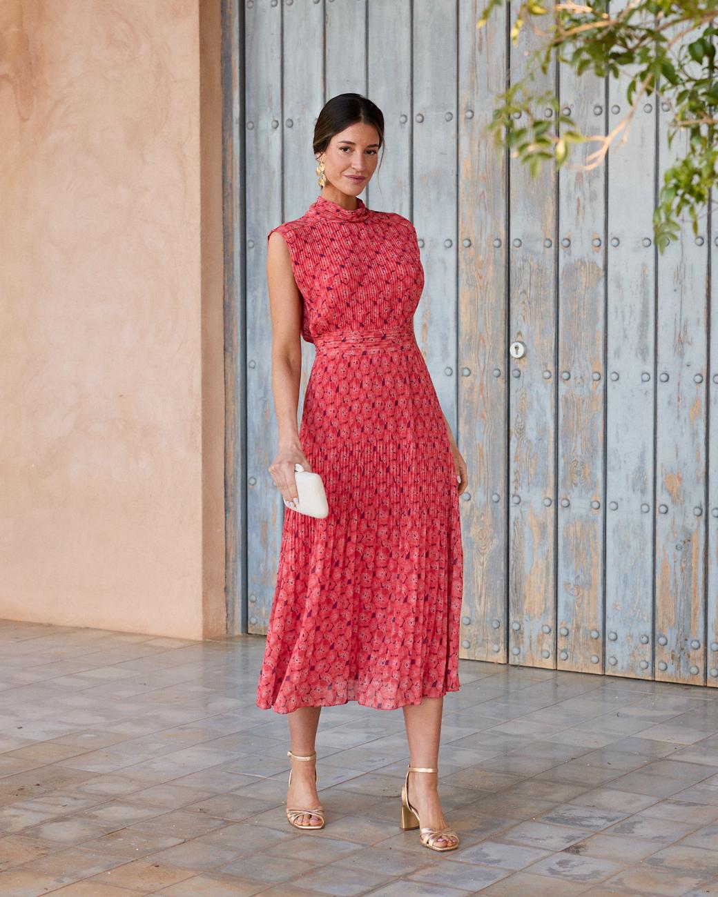 Vestido com flores Pertina