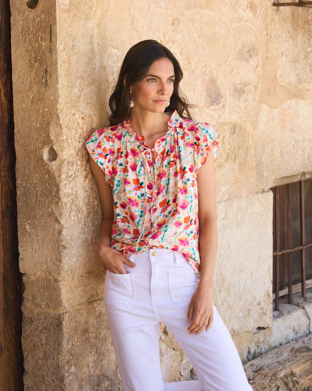 Camisa com Flores Agustina