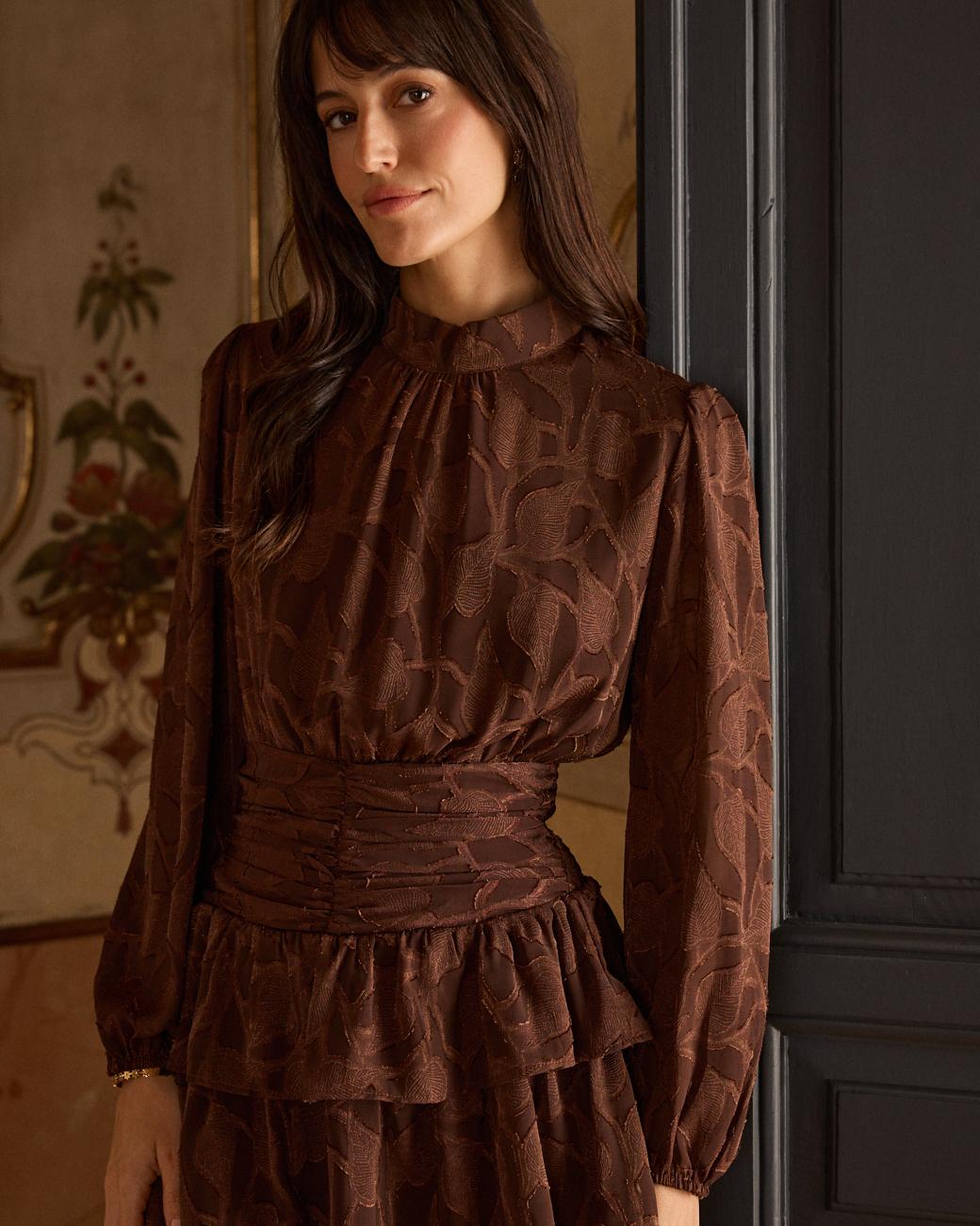 Vestido com Gola Alta Marian