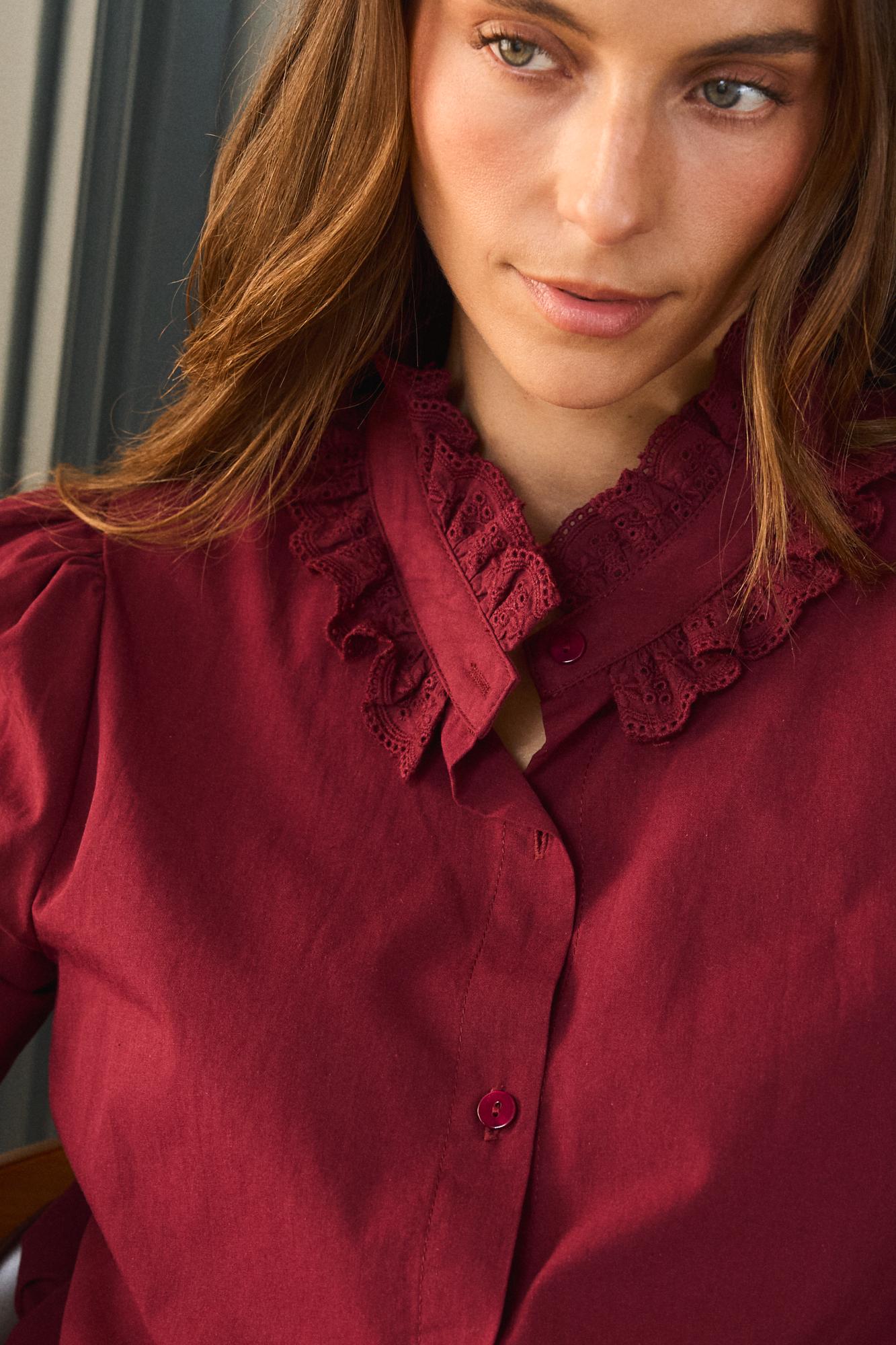 Camisa com gola Rinna